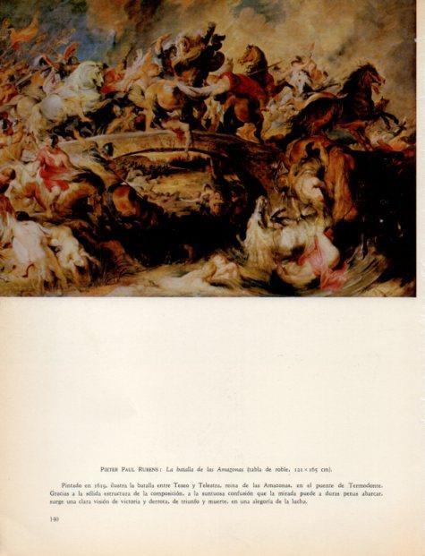 LAMINA V33043: La batalla de las Amazonas por Rubens