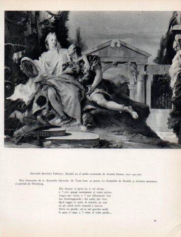 LAMINA V33019: Rinaldo en el jardin encantado de Armida por Tiepolo