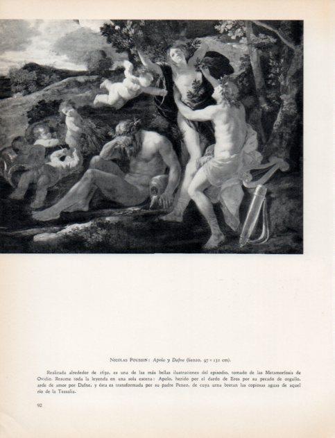 LAMINA V33020: Apolo y Dafne por Nicolas Poussin