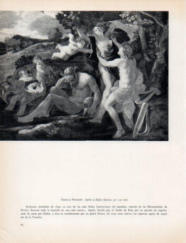 LAMINA V33020: Apolo y Dafne por Nicolas Poussin