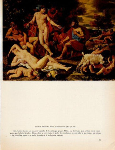 LAMINA V33021: Midas y Baco por Nicolas Poussin