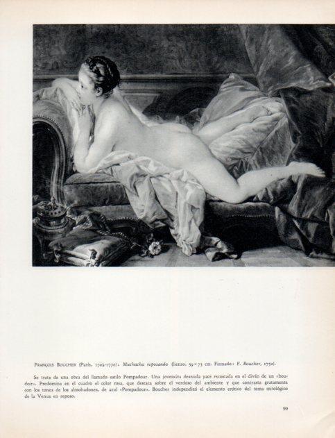 LAMINA V33024: Muchacha reposando por François Boucher