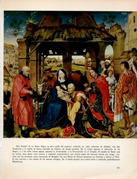 LAMINA V33025: Retablo de los Reyes Magos por Rogier van der Weyden