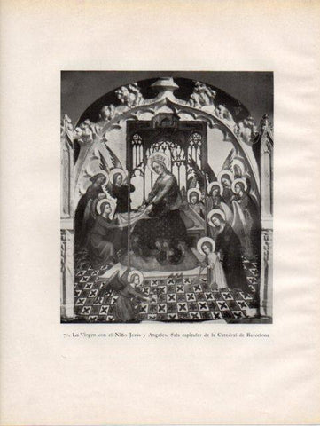LAMINA V33102: Virgen con el Niño Jesus y Angeles, Catedral de Barcelona