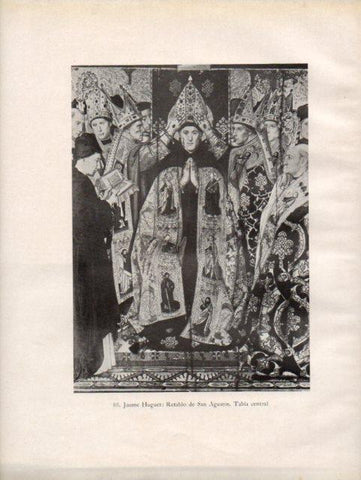 LAMINA V33111: Retablo de San Agustin por Jaume Huguet