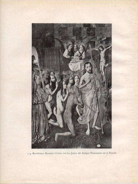 LAMINA V33121: Cristo con los Justos del Antiguo Testamento en el Paraiso por B. Bermejo