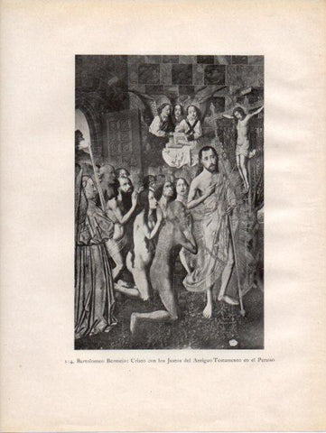 LAMINA V33121: Cristo con los Justos del Antiguo Testamento en el Paraiso por B. Bermejo