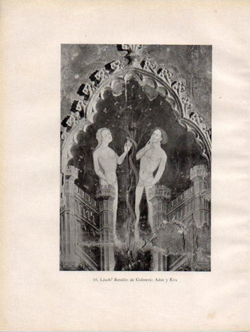 LAMINA V33100: Adan y Eva retablo de Guimera
