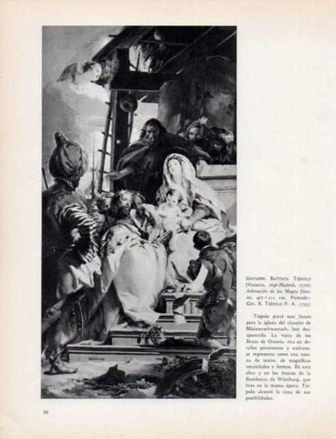 LAMINA V33018: Adoracion de los Magos por Tiepolo