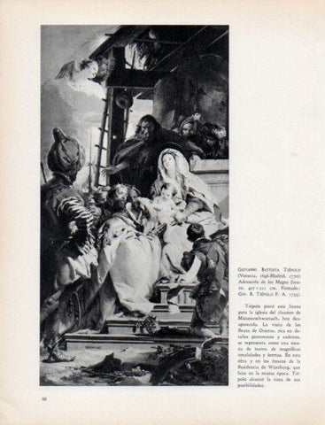 LAMINA V33018: Adoracion de los Magos por Tiepolo