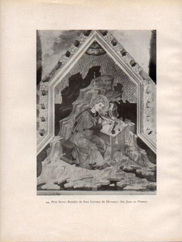 LAMINA V33088: San Juan en Patmos, retablo del Espiritu Santo por Pere Serra
