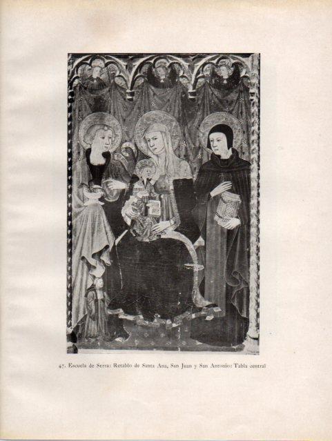 LAMINA V33090: Retablo de Santa Ana, San Juan y San Antonio, Escuela de Serra