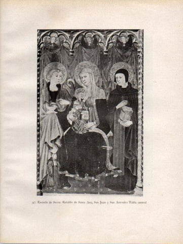 LAMINA V33090: Retablo de Santa Ana, San Juan y San Antonio, Escuela de Serra