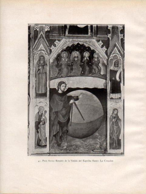 LAMINA V33086: La Creacion, retablo de la Venida del Espiritu Santo por Pere Serra