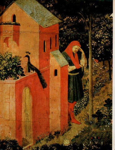 LAMINA V32938: Conversion de San Agustin por Fra Angelico detalle
