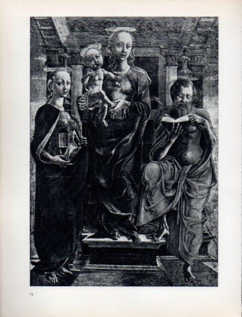 LAMINA V32941: La Virgen y el Niño entre Magdalena y San Jeronimo por Cosme Tura