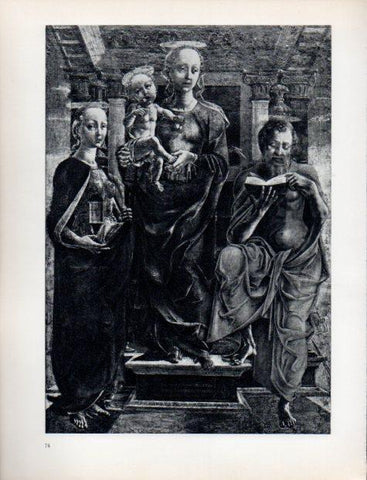 LAMINA V32941: La Virgen y el Niño entre Magdalena y San Jeronimo por Cosme Tura