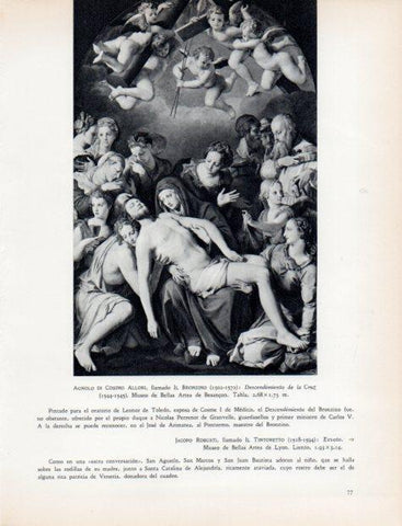 LAMINA V32943: Descendimiento de la Cruz por Il Bronzino