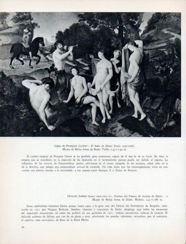 LAMINA V32946: El baño de Diana por F. Clouet