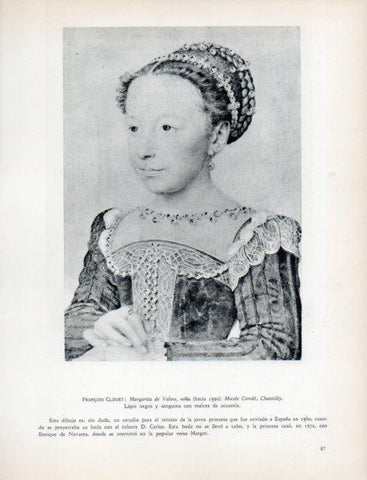LAMINA V32948: Margarita de Valois por François Clouet