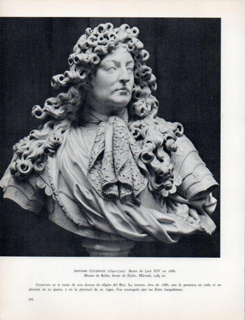LAMINA V32951: Busto de Luix XIV por A. Coysevox