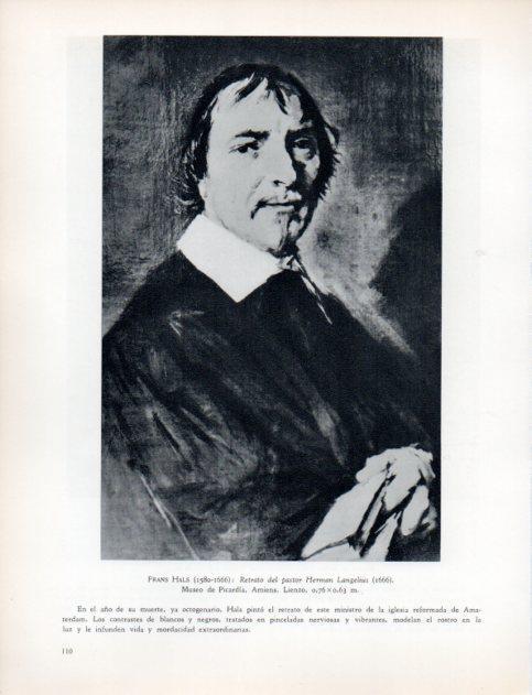 LAMINA V32954: Retrato del pastor Herman Langelius por F. Hals