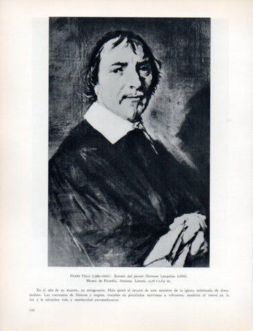 LAMINA V32954: Retrato del pastor Herman Langelius por F. Hals