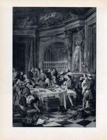 LAMINA V32958: Desayuno de ostras por Jean F. de Troy