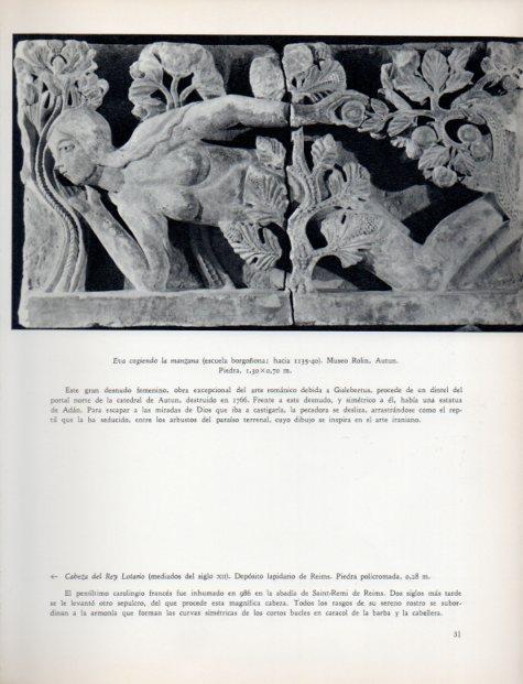 LAMINA V32920: Eva cogiendo la manzana por Gislebertus
