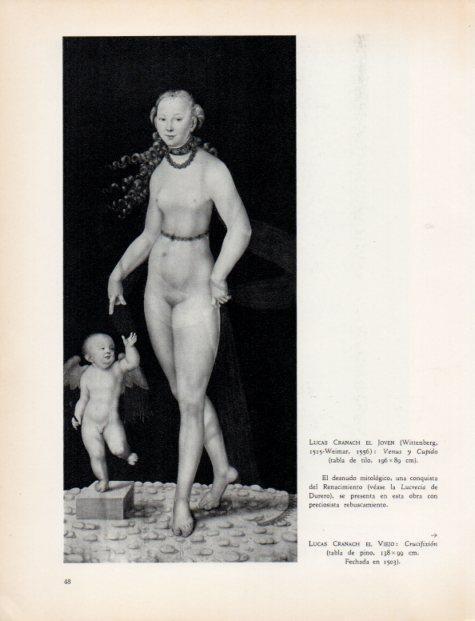 LAMINA V32998: Venus y Cupido por Cranach El Joven