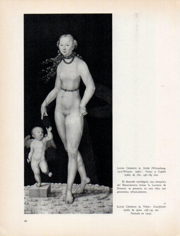 LAMINA V32998: Venus y Cupido por Cranach El Joven