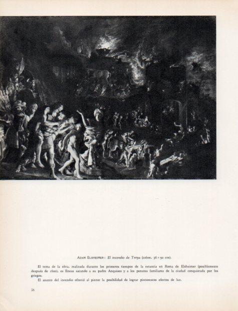 LAMINA V33002: El incendio de Troya por A. Elsheimer