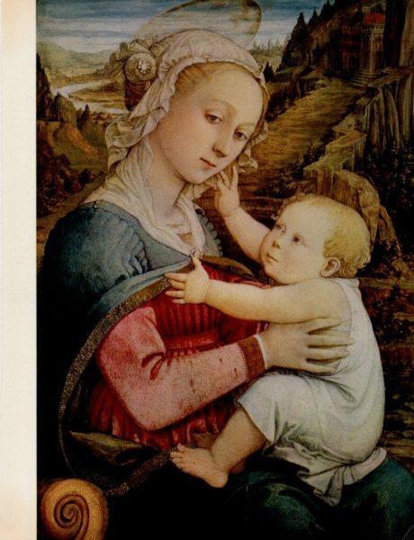 LAMINA V33007: Virgen con el Niño por Fran Filippo Lippi