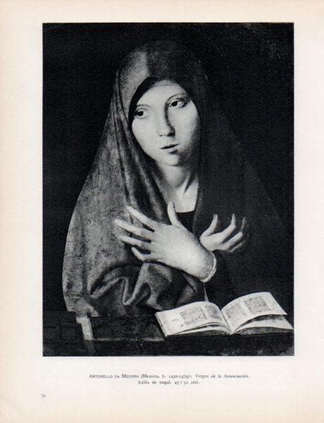LAMINA V33009: Virgen de la Anunciacion por A. da Messina