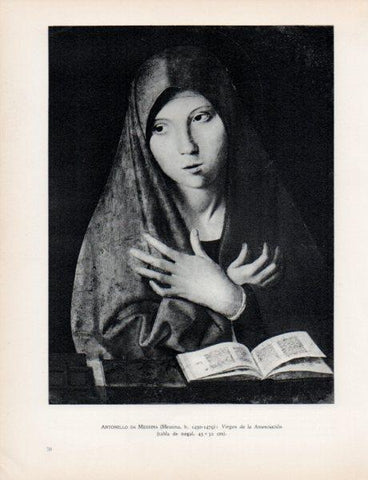 LAMINA V33009: Virgen de la Anunciacion por A. da Messina