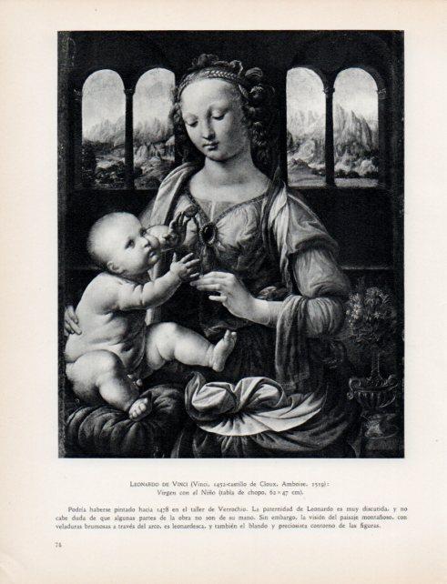 LAMINA V33011: Virgen con el Niño por Da Vinci