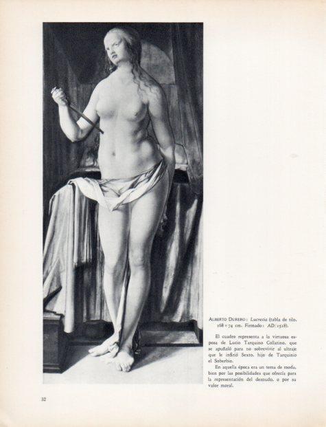 LAMINA V32990: Lucrecia por Durero