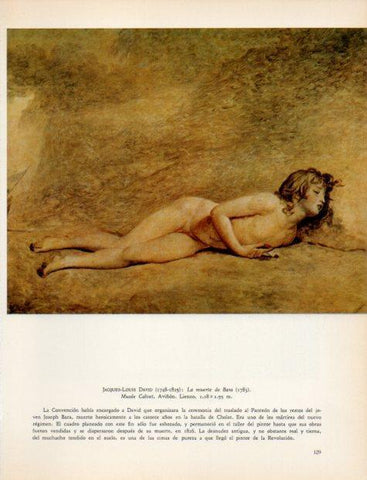 LAMINA V32964: La muerte de Bara por Jacques L. David