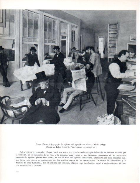 LAMINA V32970: La oficina del algodón en Nueva Orleans por Degas