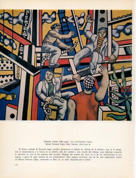 LAMINA V32975: Los constructores por Fernand Leger