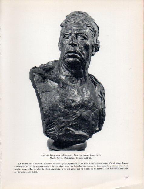 LAMINA V32977: Busto de Ingres por A. Bourdelle