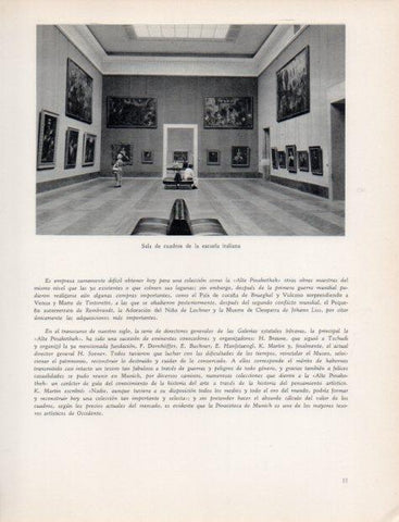 LAMINA V32980: Sala de cuadros de la escuela italiana