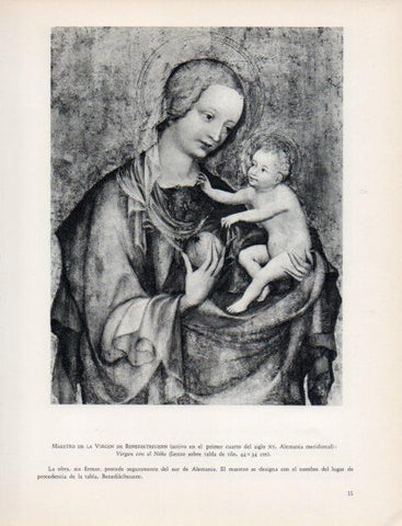 LAMINA V32982: Virgen con el Niño por Maestro de la Virgen de Benediktbeuern