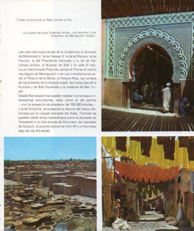 LAMINA V33259: Puerta del zoco Smarine y tintoreros en Marraquech