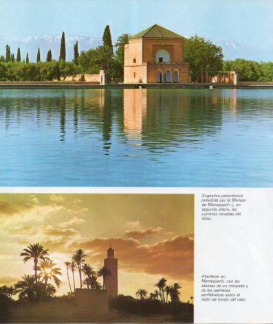 LAMINA V33260: La Menara y atardecer en Marraquech
