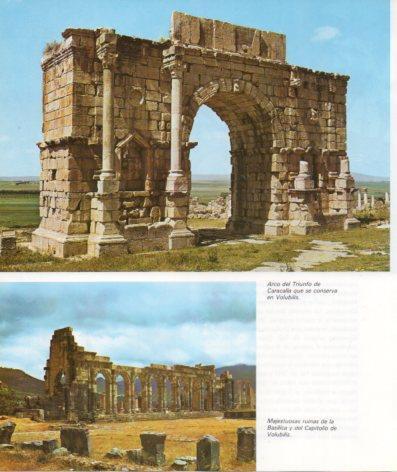 LAMINA V33265: Arco del Triunfo de Caracalla y Ruinas de la Basilica en Volubilis