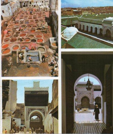 LAMINA V33267: Mezquita de Karauina y tintoreros en Fez