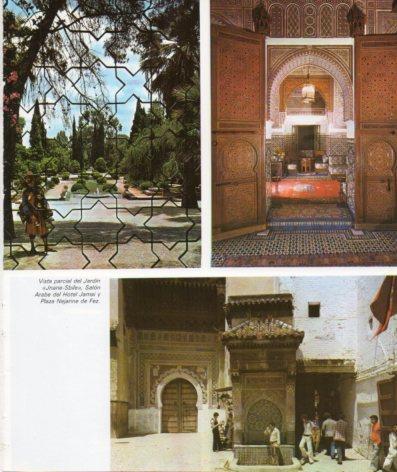 LAMINA V33268: Jardin Jnane-Sbile y Plaza Nejarine de Fez