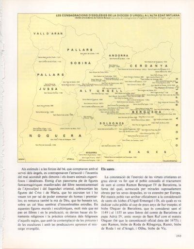 LAMINA V33381: Mapa Consagracions d'esglesies de la Diocesi d'Urgell, Alta Edat Mitjana