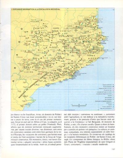 LAMINA V33344: Mapa expansio monastica a la Catalunya mediaval